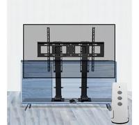 Supporto TV regolabile, può essere nascosto in un mobile, doppio motore, corsa di sollevamento 150 cm/59 pollici, per TV da 55" a 120" fino a 100 kg, con telecomando
