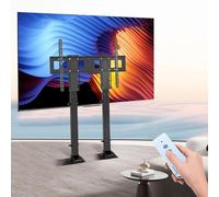 Supporto TV regolabile, può essere nascosto in un mobile, doppio motore, corsa di sollevamento 150 cm/59 pollici, per TV da 55" a 120" fino a 100 kg, con telecomando