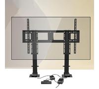 Supporto TV regolabile, può essere nascosto in un mobile, doppio motore, corsa di sollevamento 150 cm/59 pollici, per TV da 55" a 120" fino a 100 kg, con telecomando