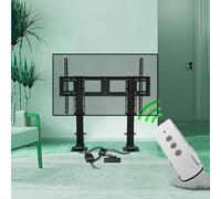Supporto TV regolabile, può essere nascosto in un mobile, doppio motore, corsa di sollevamento 150 cm/59 pollici, per TV da 55" a 120" fino a 100 kg, con telecomando