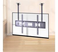 Supporto TV regolabile, supporto da parete inclinabile a doppia barra per schermi LED da 55 a 86 pollici, 800 x 400 mm, supporto resistente per TV piatti e curvi, facile installazione, compatibile con