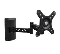 Supporto TV - Supporto articolato in metallo nero per schermi da 12 a 30 pollici, supporta fino a 30 kg, montaggio versatile e robusto.