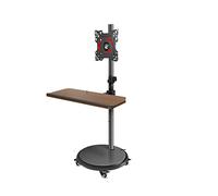 Supporto Tv Universale Mobile Con Ruote - Gestione Cavi Regolabile In Altezza Per Tv Al Plasma/Lcd/Led/Oled Da 32"-70". Robusto Design Con Ruote In Acciaio. Finitura Nera