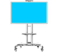 Supporto Tv Universale Mobile Con Ruote, Girevole, Autoportante, Per Tv A Schermo Piatto Da 32"-65", Per Uso In Angolo E In Sala Conferenze, Carrello Tv Con Ruote, Design