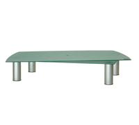 Supporto tv video girevole in vetro satinato temperato con vano sottostante