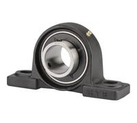 SUPPORTO UCP206 INOX + PLASTICA NERA