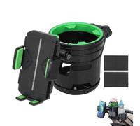 Supporto universale 3 in 1 per passeggino e telefono, rotazione a 360 gradi, con doppia scanalatura per tazza, portabottiglie per scooter e bici (verde)