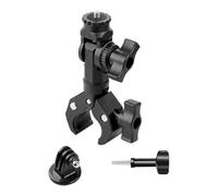 Supporto universale a morsetto singolo con movimento a cerchi completi per action camera su moto e bici, supporto per fotocamera a sgancio rapido
