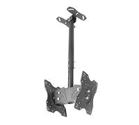 Supporto universale da soffitto per TV, inclinabile e girevole, per TV da 20-32 pollici, supporta fino a 27,2 kg, lunghezza regolabile (3 m e 1 m), perfetto per l'installazione di home theater