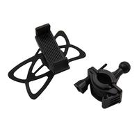Supporto universale del telefono della bicicletta Supporto estensore del manubrio Supporto anti-scivolo del supporto della maniglia Staffa del cellulare Accessori GPS della bicicletta (black)