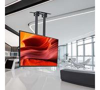 Supporto Universale Elettrico Per Tv, Regolabile In Altezza, A Doppio Palo, Per Schermi Singoli, Compatibile Con Tv A Basso Profilo Da 60 A 100 Pollici, Inclinabile E Telescopico, Da Soffitto.