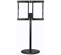Supporto universale girevole per TV da 32 a 75 pollici, staffa da pavimento in acciaio inox con altezza regolabile e base robusta, supporto da pavimento per TV nero per casa e ufficio