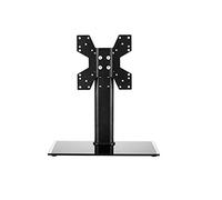 Supporto universale girevole per TV, portatile, regolabile in altezza, per schermi piatti e curvi da 32 a 55 pollici, base in vetro temperato, robusta ed elegante staffa di montaggio per TV