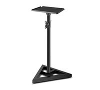Supporto universale per altoparlanti con ampio vassoio regolabile per monitor da 10 pollici e staffa audio, design treppiede per sollevamento e rotazione, perfetto per home theater e studio (BL)