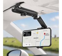 Supporto universale per cellulare smartphone parasole auto orientabile