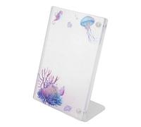 Supporto Universale per Cornice Magnetica per Foto - Cornice Acrilica Facile da Usare per L' - Design a Forma di L (Cavalluccio marino e meduse)