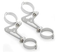 Supporto universale per faro anteriore per moto da 40 mm, 41 mm, 48 mm, 50 mm, 51 mm, adatto per Suzuki, Honda e Yamaha. Staffe Supporto Faretti supporto adattatore(48MM Sliver)