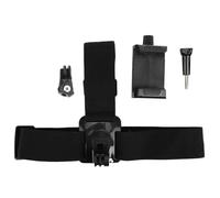Supporto universale per fascia imbracatura la testa, action cam e smartphone, supporto POV compatibile con casco regolabile sci, ciclismo, escursionismo, clip telefono adattatori