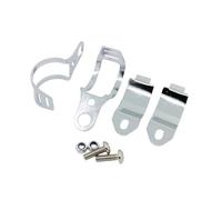 Supporto universale per indicatori di direzione per moto, in metallo, con morsetti a forcella per il montaggio della lampada, per la parte anteriore supporto adattatore(Silver)