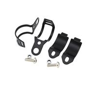 Supporto universale per indicatori di direzione per moto, in metallo, con morsetti a forcella per il montaggio della lampada, per la parte anteriore supporto adattatore(Black)