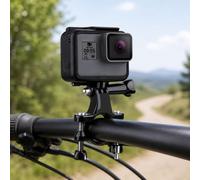 Supporto universale per manubrio di bici e moto con vite per PULUZ Action Sports Cameras Jaws Flex Clamp Mount per GoPro, Insta360, DJI e altre action camera (nero)