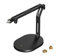 Supporto universale per microfono con braccio per adattatori da 12,7/20,3 cm, con posizionamento a tre punti e supporto per microfono uditivo dal design compatto