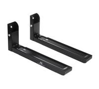 Maclean MC-915B Supporto universale per microonde con braccio telescopico, per forno a microonde, forno fino a 30 kg (Nero)