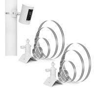 Supporto universale per palo compatibile con Eufycam 2/2C/2C Pro/3/3C/S330/S300, AR lo Pro 5S/4/3/2/Ultra/Essential XL, Ring/Google Nest/Wyze 1/4", girevole a 360°, Ø 5 - 20 cm, senza foratura