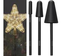 Supporto universale per puntale per albero di Natale, supporto stabilizzante per albero di Natale, adatto a tutti i tipi di base, per Halloween, puntale per albero di Natale, stelle, angelo finale,