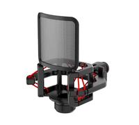 Supporto universale per shock microfono | filtro integrato anti-vibrazioni | non necessita di adattatore a vite | Si adatta a microfoni di diametro 21-62 mm | Sospensione anti-vibrazione per la