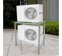 Supporto universale per staffa CA resistente per mini condizionatori d'aria split Supporto a pavimento a doppio strato con assorbimento degli urti Supporto durevole per pompe di calore esterne