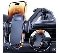 Supporto Universale per Telefono Auto [Potente Ventosa] Porta Cellulare Doppio