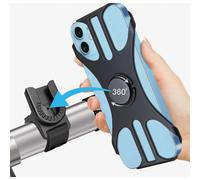 Supporto universale per telefono da bici, supporto per telefono da moto regolabile a 360 gradi e rimovibile per smartphone da 4,0 a 7,0 poll