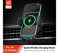 Supporto universale per telefono per auto YZ 15W Supporto di ricarica wireless Presa d'aria Staffa di navigazione Supporto per auto per tutti i telefoni Ricarica rapida