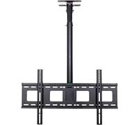Supporto universale per TV a soffitto, braccio articolato a movimento completo per schermi piatti e curvi, supporto resistente, regolazione telescopica in altezza per una visione ottimale
