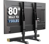 Supporto universale per TV, base di ricambio per la maggior parte dei televisori LCD LED da 24 a 77 pollici, 7 gambe regolabili in altezza con gestione dei cavi fino a 49,9 kg, VESA max 800 x 500 mm,