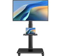 Supporto universale per TV mobile con ruote - Carrello resistente a doppio livello per TV da 27 a 65 pollici (LCD/LED/OLED), supporta 39,9 kg e VESA 400 x 400 mm, ideale per soggiorno, palestra