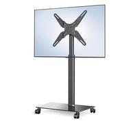 Supporto universale per TV mobile con supporto per TV da 32 a 55 pollici, carrello regolabile in altezza, compatibile con VESA fino a 400 x 400 mm, espositore portatile per casa, ufficio ed eventi