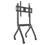 Supporto universale per TV mobile, da terra a soffitto, per schermi da 65/75/85/98 pollici, sala conferenze e uso domestico, design verticale, robusto e regolabile