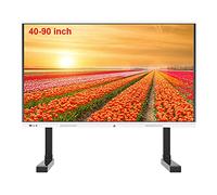 Supporto universale per TV regolabile in altezza per TV da 43-90 pollici, base resistente, supporta 59,9 kg, robuste gambe da tavolo per un'esperienza visiva ottimale, perfetto per l'arredamento della