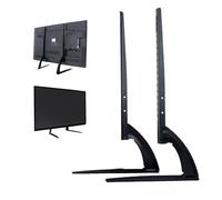 Supporto universale per TV - Supporto regolabile in altezza per TV LCD da 32 - 70 pollici/69,3 x 35,5 cm, piatto e curvo fino a 35 kg