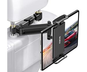 Supporto Universale Poggiatesta Auto Estensibile con Rotazione a 360° per Tablet da 4,7~13 Pollici iPad/Samsung Galaxy Tab/Nintendo Switch/Altri