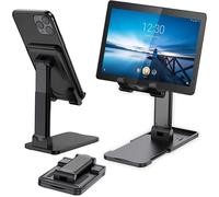 Supporto universale rinforzato regolabile per telefono cellulare e tablet per dispositivo da 4"-12,9", robusto e resistente, design da tavolo multiangolo da 0 a 100 gradi compatibile con i modelli