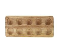 Supporto Uova Semplice in Legno, Base Doppia per Conservazione | Organizza e Protegge, Stile Essenziale Beige, 1 Pezzo, per Cucina Domestica e Frigorifero