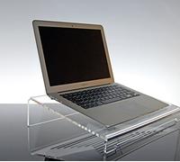 Supporto ventilato per computer portatile notebook in cristallo acrilico trasparente Giano per MacBook Pro, Air, Lenovo, Laptop