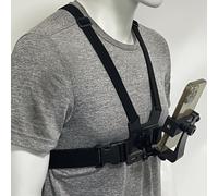 Supporto versatile per cinturino pettorale, supporto per cellulare con imbracatura regolabile, staffa a gancio a J che garantisce un rilascio rapido