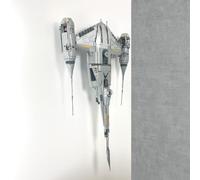 Supporto verticale da parete compatibile con Lego Star Wars UCS The Mandalorian's N-1 Starfighter 75442 Staffa galleggiante verticale sicura con viti e tasselli