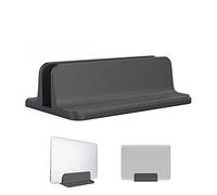 Supporto verticale da tavolo per computer portatile, con scanalatura regolabile, compatibile con tutti i notebook, MacBook, Surface e tappetini rigidi per gaming (nero)