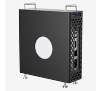 Supporto verticale in alluminio per Mac Mini M4/M4 Pro 2024, custodia protettiva con espansione SSD, doppie porte USB 3.2, slot TF/SD, design di raffreddamento, base antipolvere (nero)