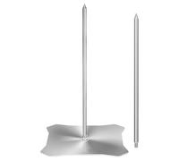 Supporto verticale per barbecue in acciaio inossidabile 304 con piastra di base stabile e aste per spiedini a doppia lunghezza, per grigliare all'aperto di carne di pollo integrale e tagli grandi